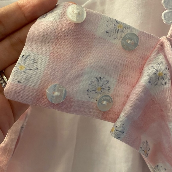 Dondolo for Loveshackfancy Women's Daisy Love Short Dress - Pink size xs. - Picture 10 of 11